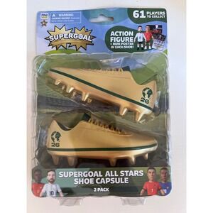 Supergoal All Stars Shoe Capsule 2 Pack Mystery Action Figure Gold Soccer Cleats